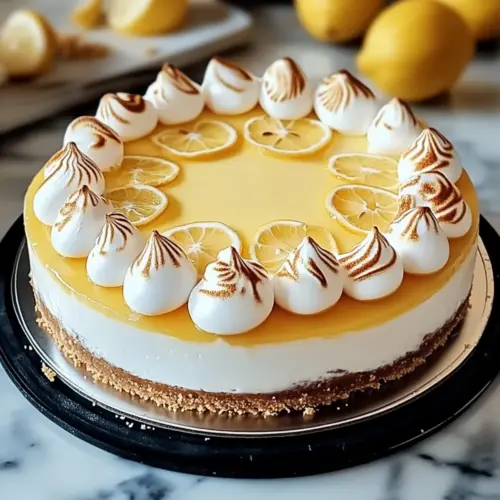 Triple Lemon Meringue Cheesecake