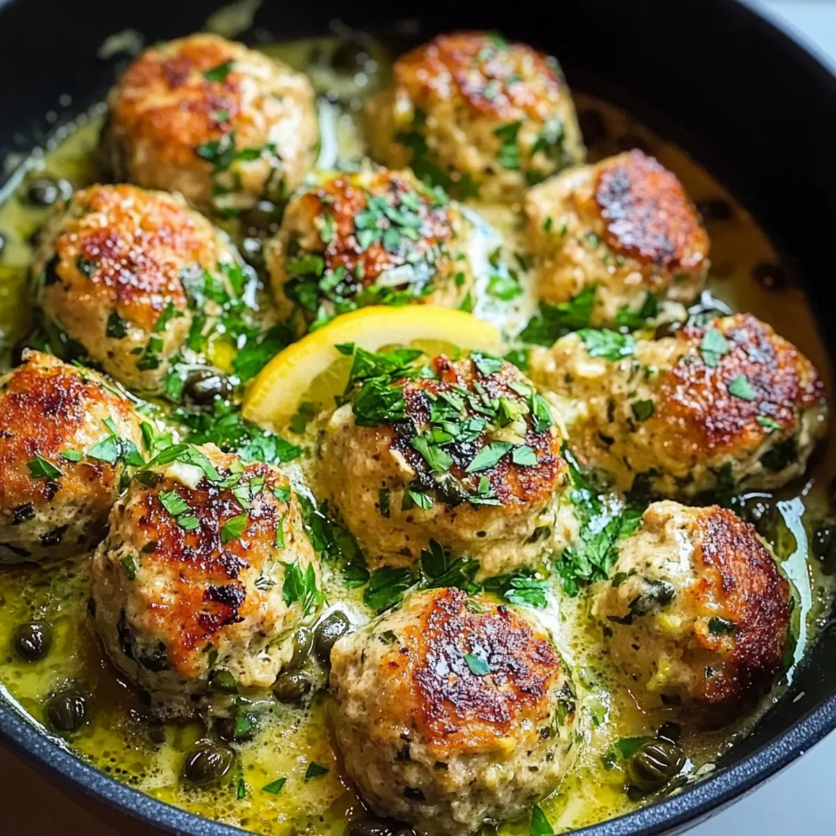 Chicken Piccata Meatballs