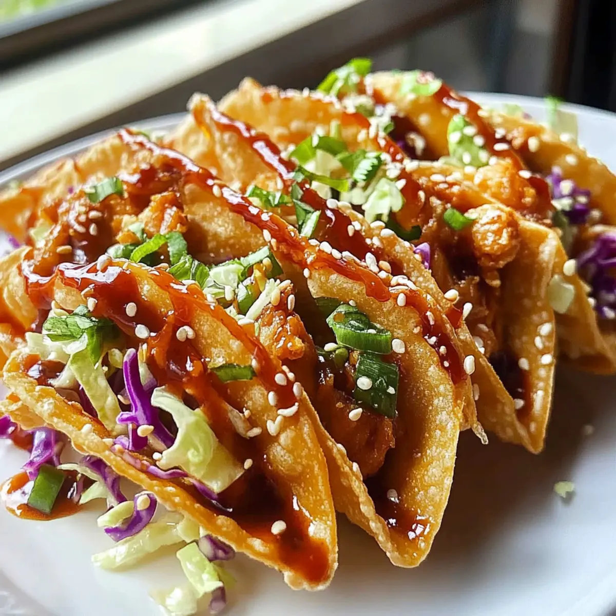 Crispy Chicken Wonton Tacos