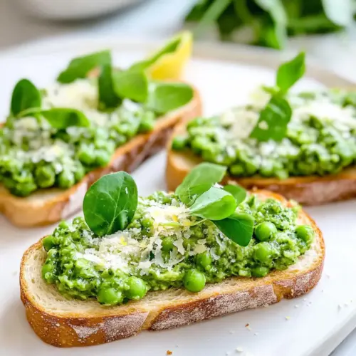Pea Bruschetta