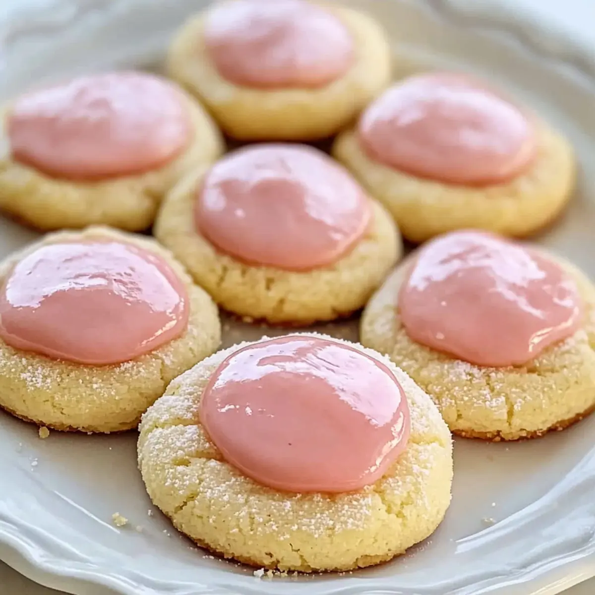 Pink Lemonade Thumbprint Cookies
