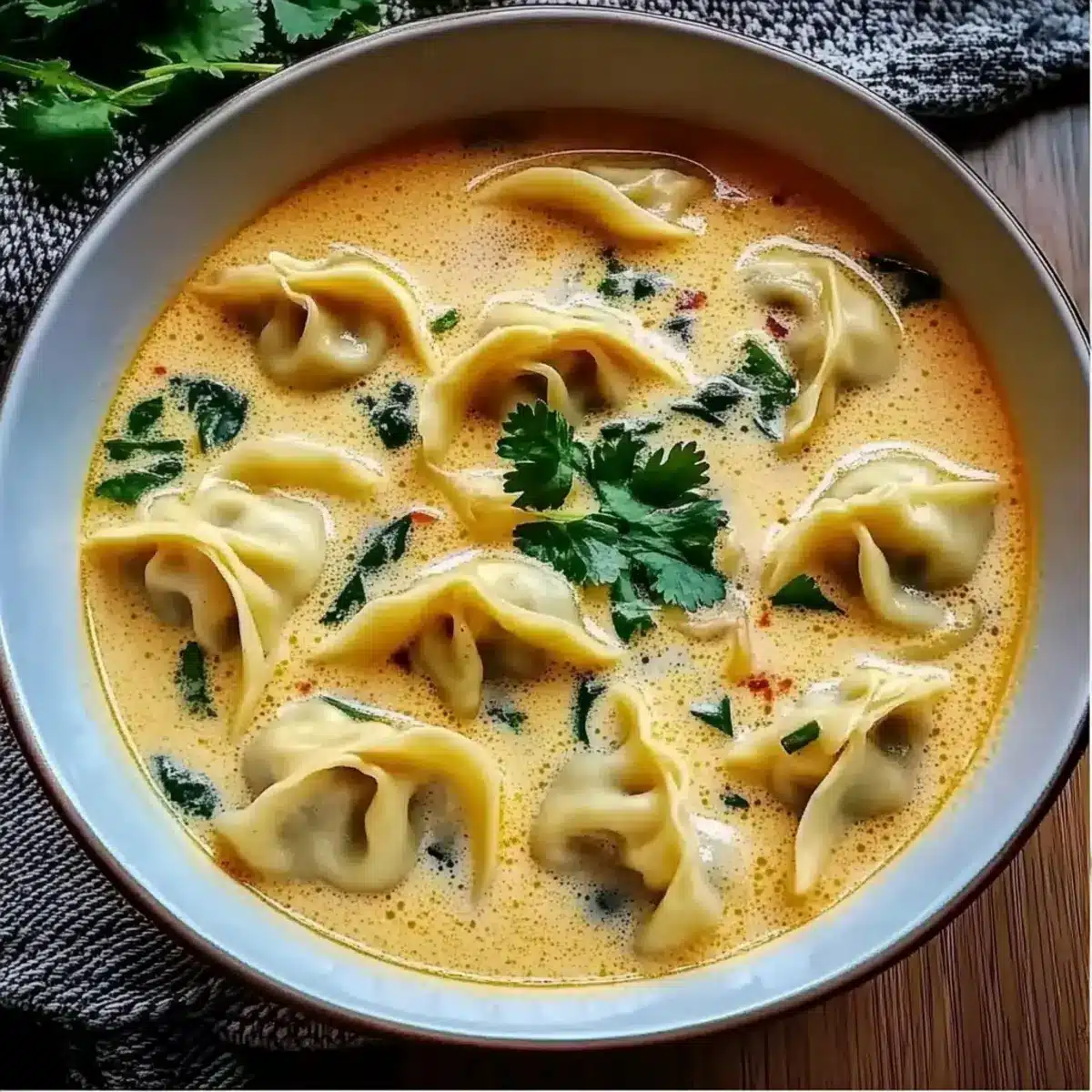 Creamy Thai Dumpling Soup