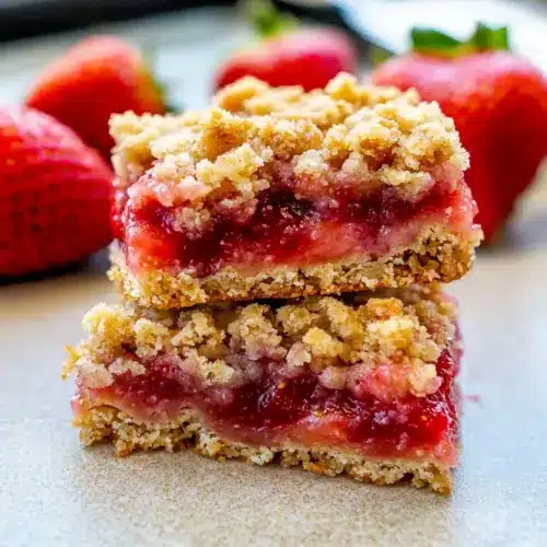 Strawberry Oatmeal Crumble Bars