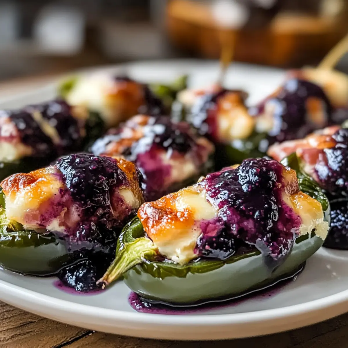Blueberry Brie Jalapeño Poppers