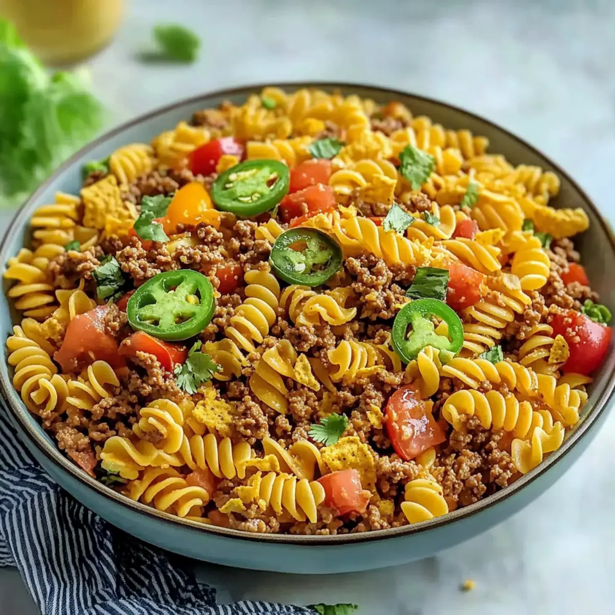 Beef Taco Pasta Salad