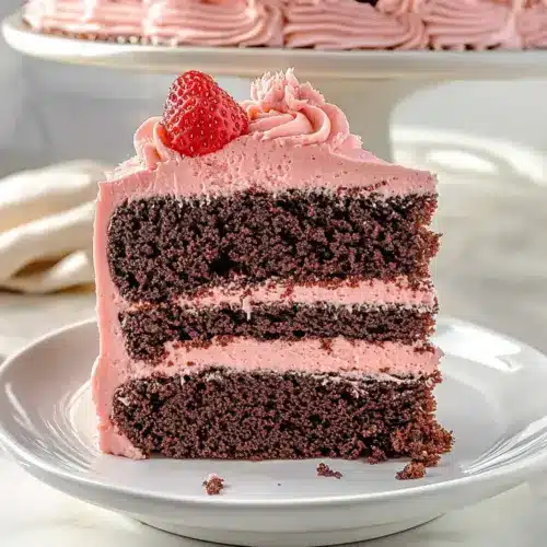 Kahlua Chocolate Strawberry Cake