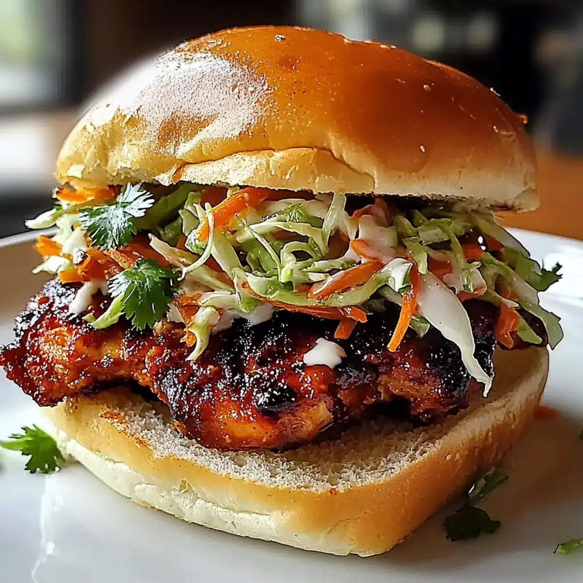 Spicy Korean BBQ Chicken Sandwich