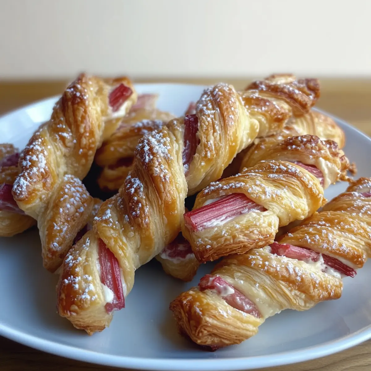 Rhubarb Cream Cheese Danish Twists