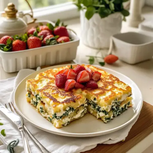 Spinach and Gruyere Egg Bake With Fresh Herbs