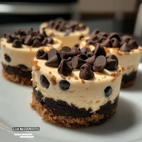 Mini Chocolate Chip Cookie Dough Cheesecakes