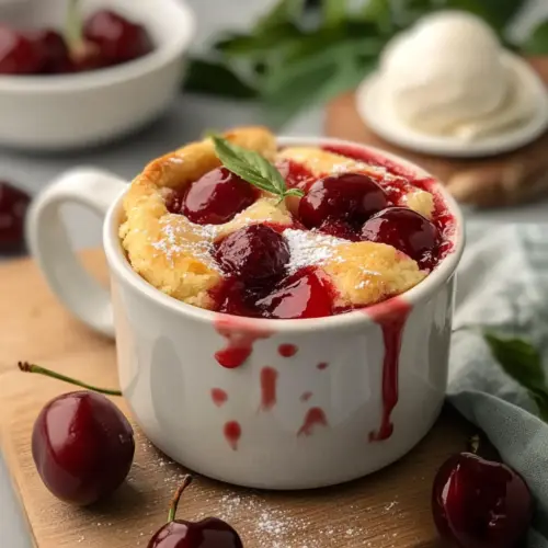Quick Cherry Pie Mug Cake