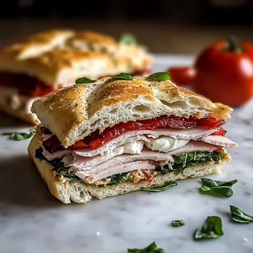 Italian Turkey Focaccia Sandwiches