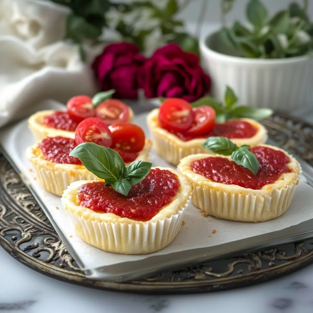 Heart-Shaped Mini Cheesecakes