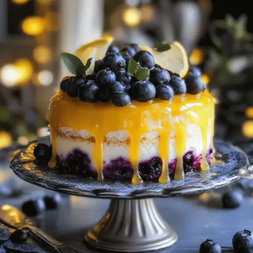 Blueberry Lemon Curd Cake