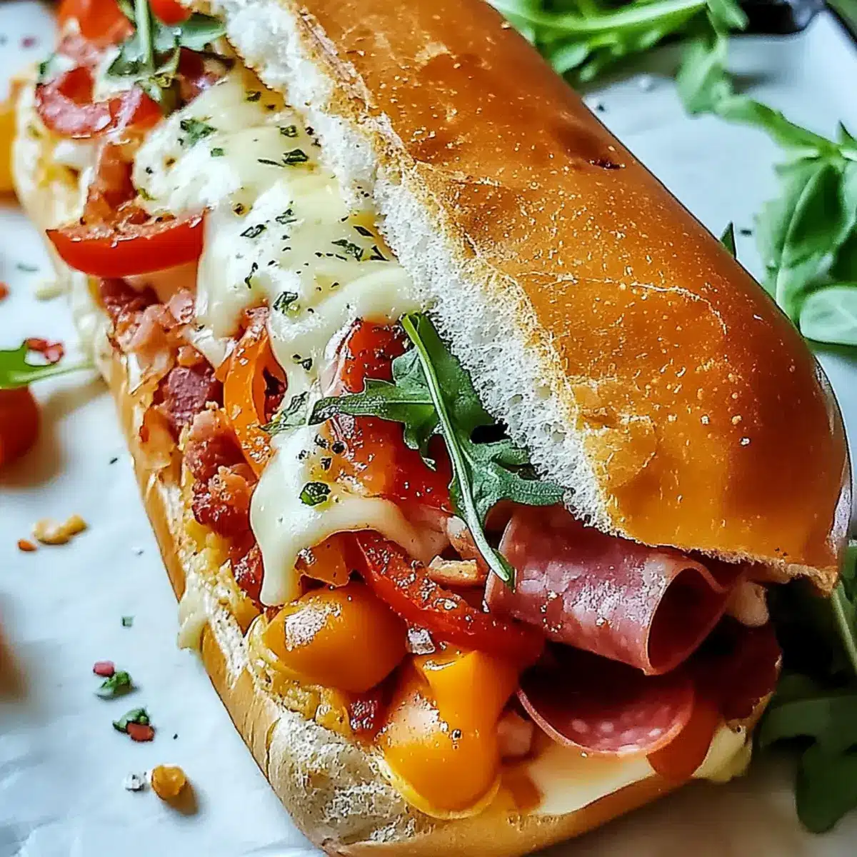 Baked Italian Grinder Sandwiches