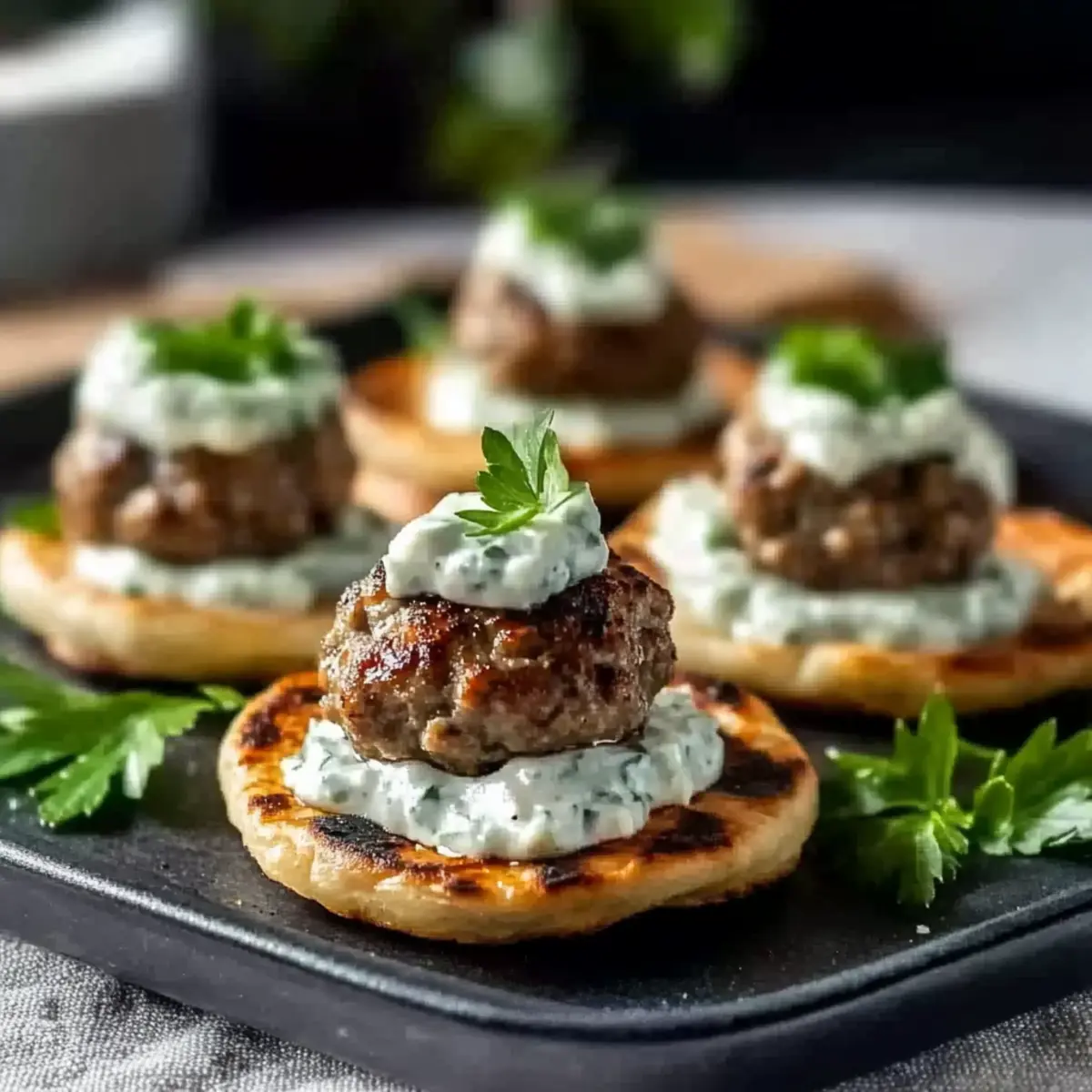 Mini Greek Meatball Bites