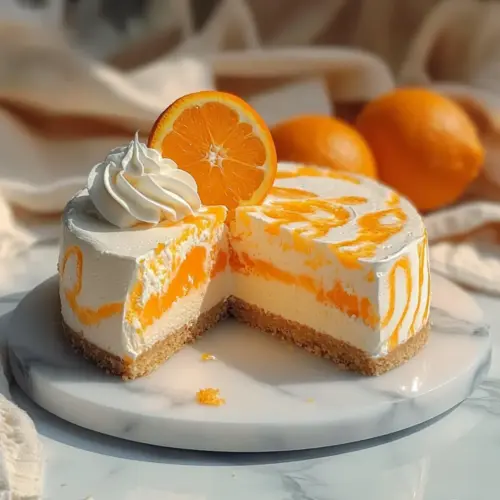 No-Bake Orange Creamsicle Cheesecake