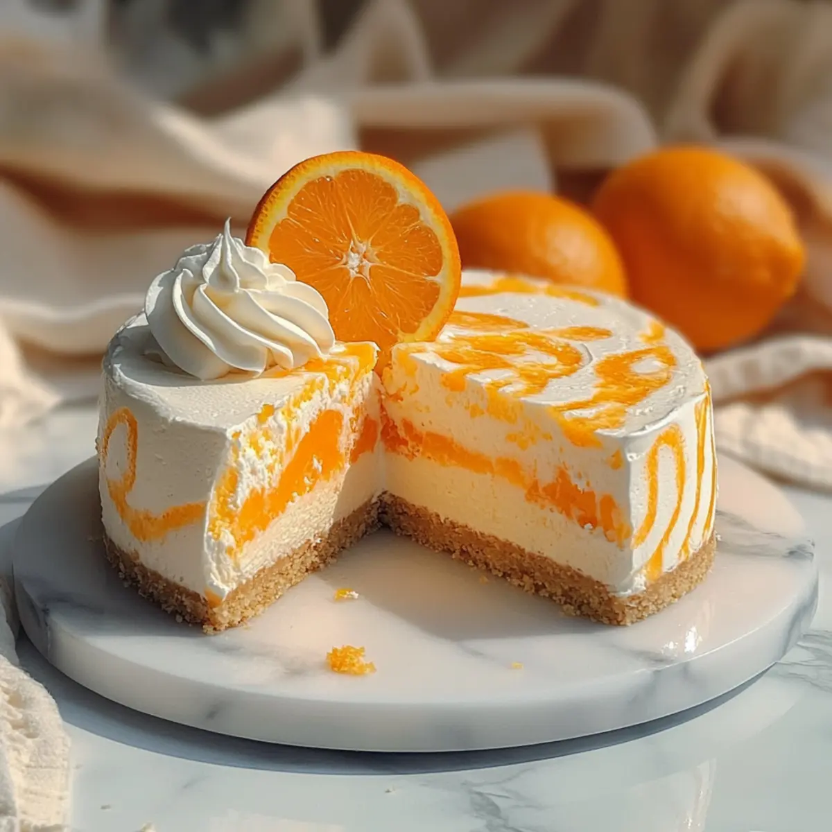 No-Bake Orange Creamsicle Cheesecake