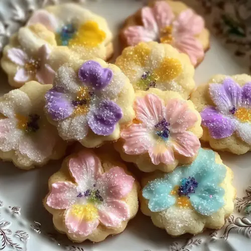 Spring Flower Shortbread Cookies