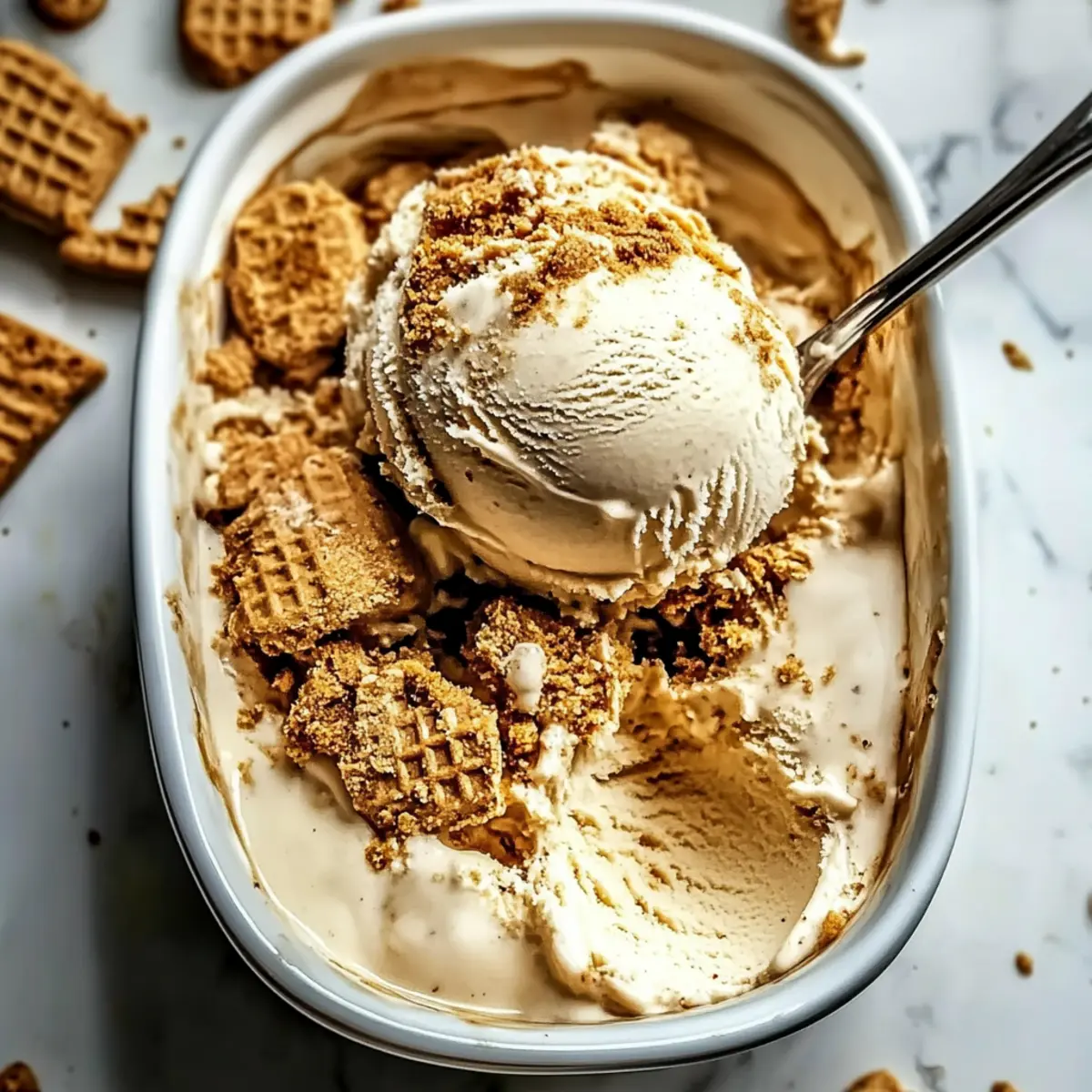 No Churn Biscoff Ice Cream