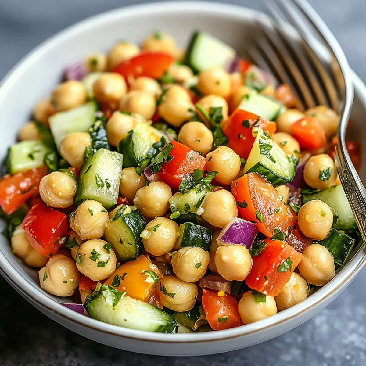 High Protein Chickpea Salad