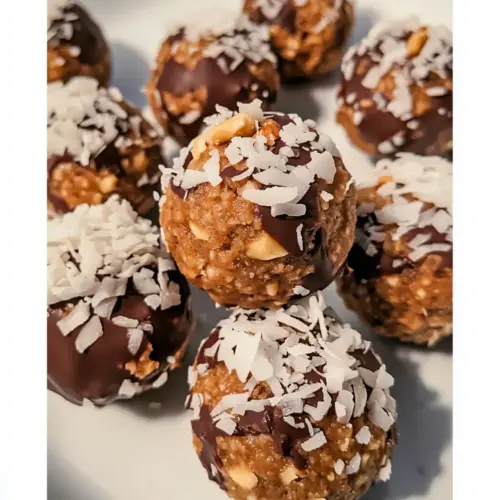 Peanut Butter Coconut Chocolate Balls