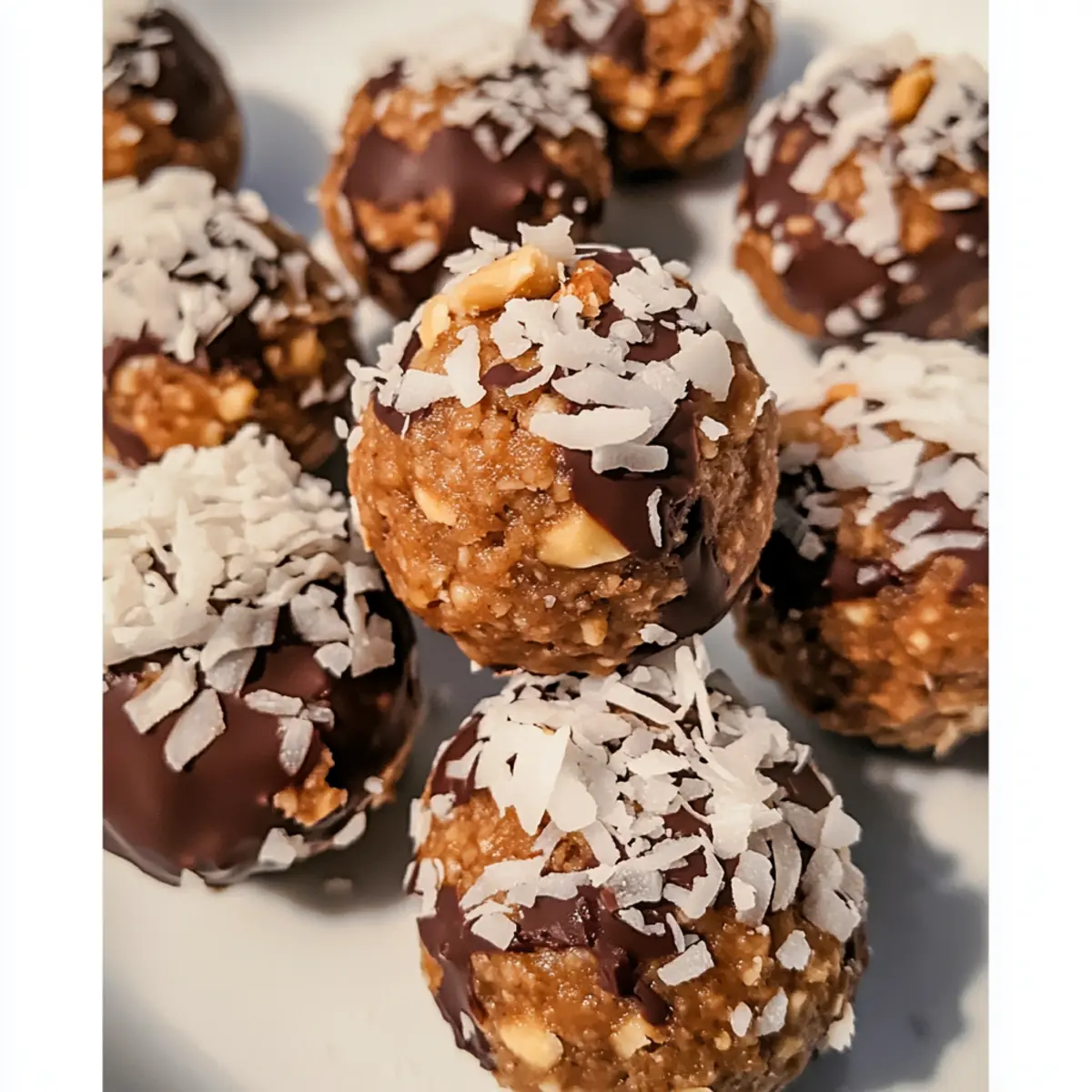 Peanut Butter Coconut Chocolate Balls