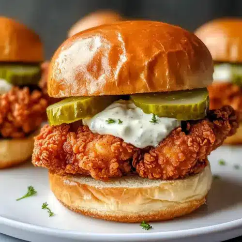 Crispy Fried Chicken Sliders with Creamy Aioli and Buttery Brioche