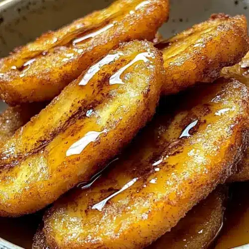 Cinnamon Banana Fritters with Honey Drizzle