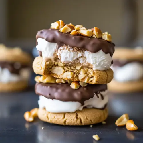 Peanut Butter Cookie Ice Cream Sandwiches