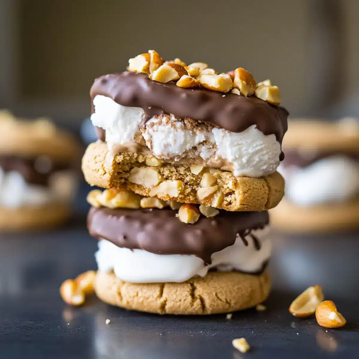 Peanut Butter Cookie Ice Cream Sandwiches