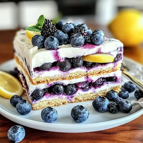 Blueberry Lemon Icebox Cake