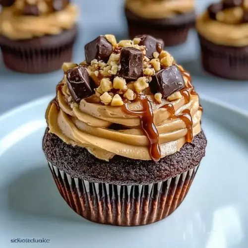 Guilt-Free Loaded Snickers Cupcakes