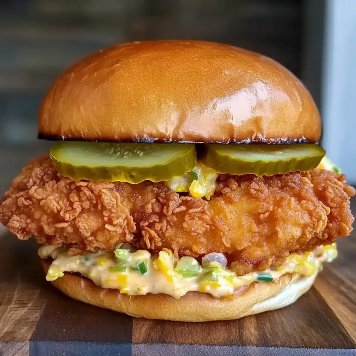 Spicy Pickle-Brined Fried Chicken Sandwich
