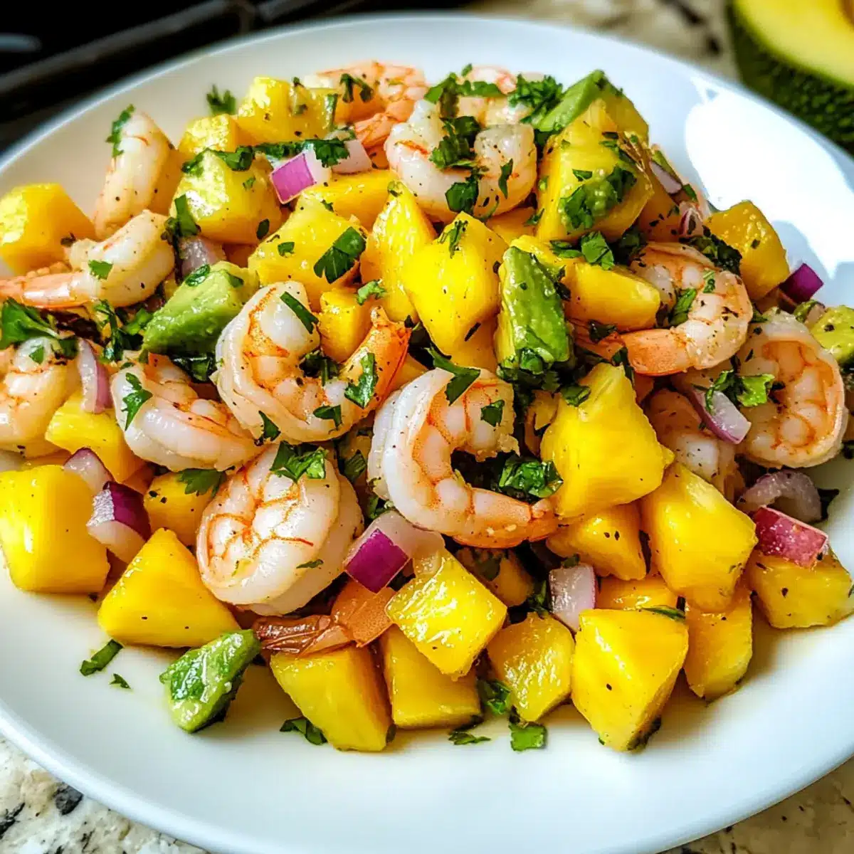 Mango Pineapple Shrimp Salad