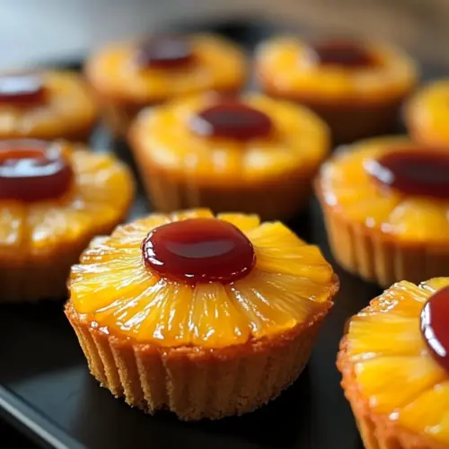 Pineapple Mascarpone Upside-Down Mini Cakes