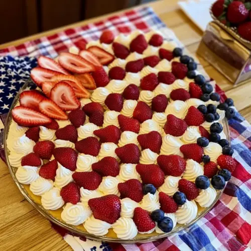 Fourth of July pancakes with berries