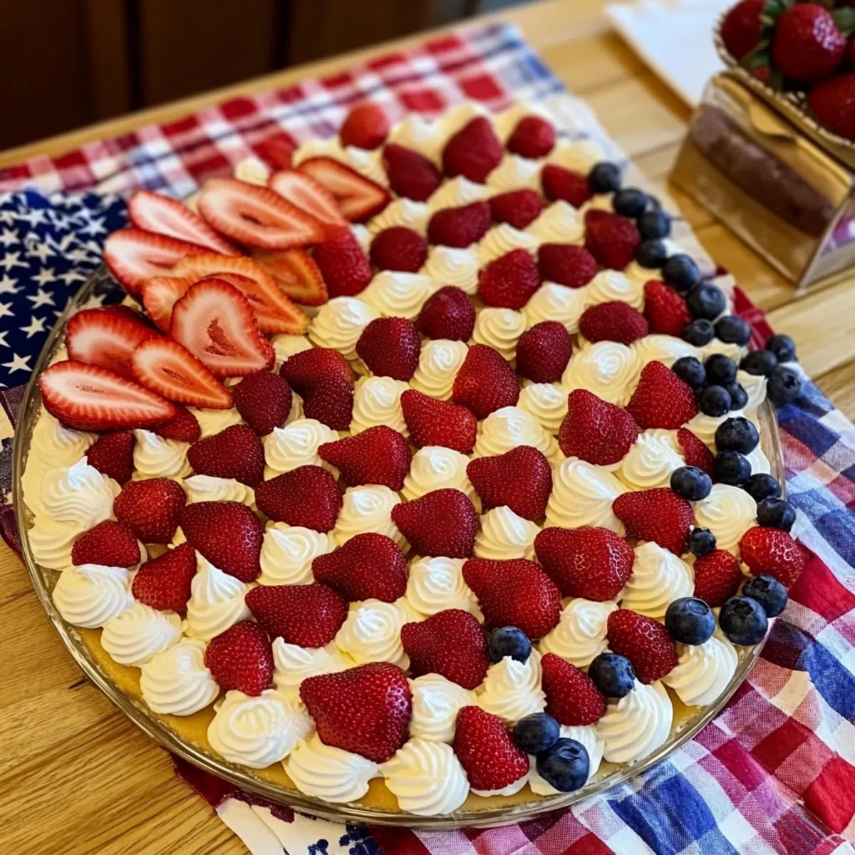 Fourth of July pancakes with berries