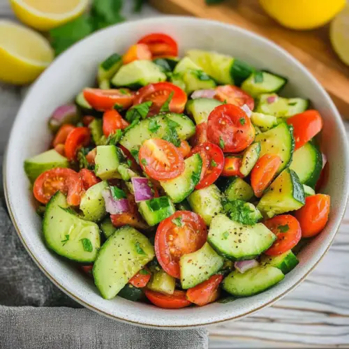 Cucumber Tomato Avocado Salad
