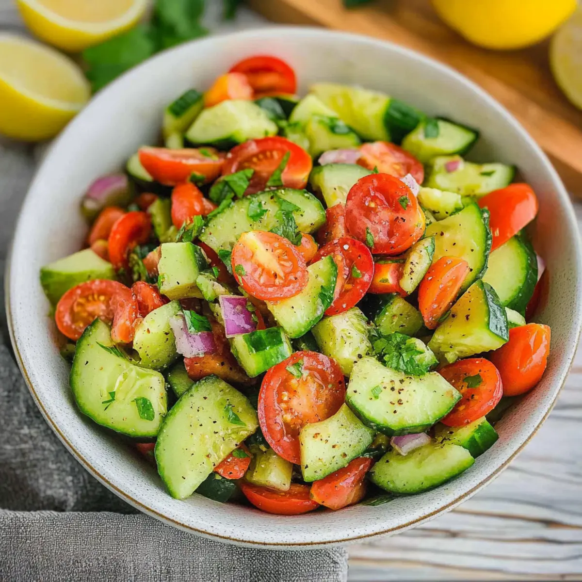 Cucumber Tomato Avocado Salad