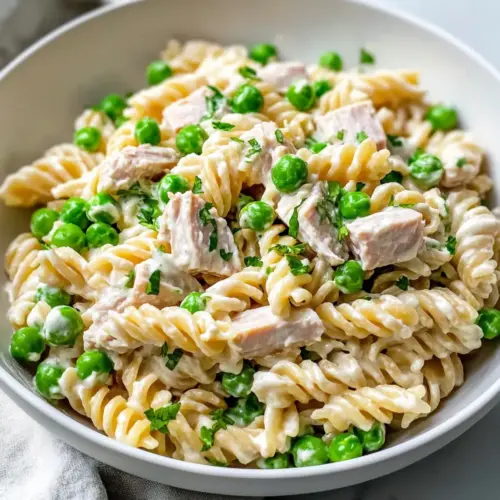 Tuna Pasta Salad with Peas and Creamy Mayo