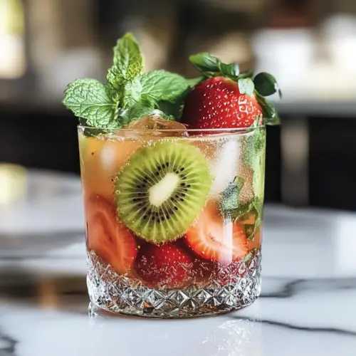 Kiwi & Strawberry Smash Mocktail