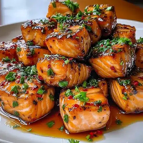 Spicy Sweet Hot Honey Salmon Bites