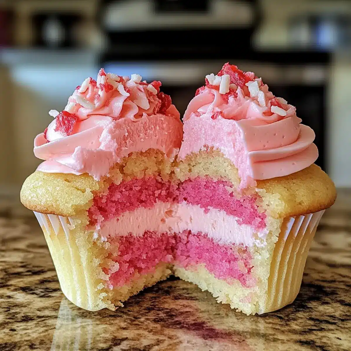 Strawberry Milkshake Cupcakes