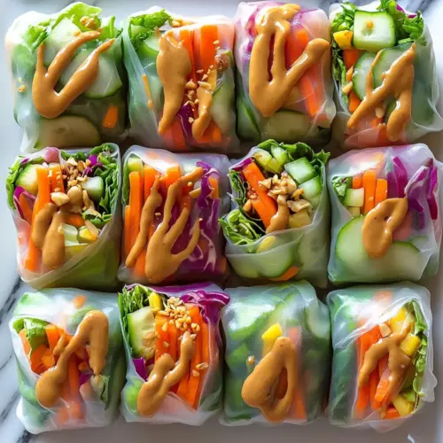 Vegan Spring Rolls with Peanut Sauce